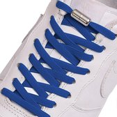 Lacetty - Elastische veters - Met metalen draaisluiting - Plat - 100 cm - Blauw - Lock veters - Sneaker veter - Lock laces