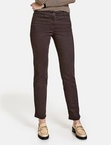 GERRY WEBER Dames 5-pocket-jeans Straight Fit korte maat Braun-44S
