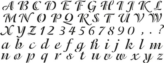 Pochoir Alphabet Calligraphie