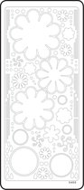Vaessen Creative Sticker - 10x23cm - 10st - zilver bloemen