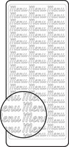 Vaessen Creative Sticker - 10x23cm - 10st - zilver "menu"