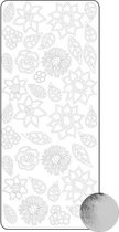 Vaessen Creative Sticker - 10x23cm - 10st - zilver Bloem blad