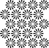 Hobbysjabloon - Template 12x12" 30x30cm retrobursts