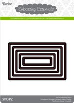 Die cut stencil nesting rectangles x5