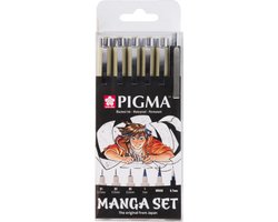 foto van Sakura Unieke Manga-collectie van 6 Pigma Micron