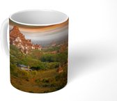 Mok - Luchtfoto van de vele tempels in Pagan in Myanmar - 350 ML - Beker