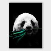 Poster Dark Panda - Plexiglas - Meerdere Afmetingen & Prijzen | Wanddecoratie - Interieur - Art - Wonen - Schilderij - Kunst