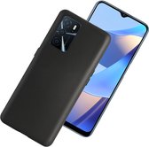 Oppo A16 / A16s / A54s Hoesje - MobyDefend TPU Gelcase - Mat Zwart - GSM Hoesje - Telefoonhoesje Geschikt Voor: Oppo A16 / Oppo A16s / Oppo A54s