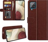 Samsung Galaxy M22 / Galaxy A22 4G Hoesje - MobyDefend Wallet Book Case (Sluiting Achterkant) - Bruin - GSM Hoesje - Telefoonhoesje Geschikt Voor: Samsung Galaxy M22 / Samsung Gala