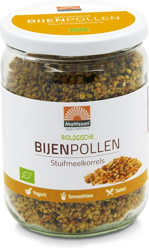 Mattisson - Biologische Bijenpollen - Stuifmeelkorrels - Stuifmeel Pollen - Voedingssupplement Immuunsysteem, Cholesterolbalans en Antioxidant - 300 Gram