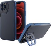 Apple iPhone 13 Pro Max Hoesje met Camera Protector Kickstand Blauw
