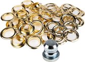 Zeilringen set (25 stuks) Diameter: 6mm + Gereedschap - - Zeilogen - Nestelringen - Zeilringen