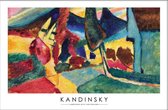 Walljar - Wassily Kandinsky - Landscape With Two Poplars - Muurdecoratie - Plexiglas schilderij