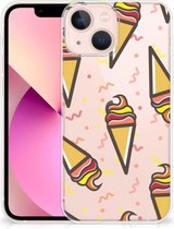 Silicone Back Case geschikt voor iPhone 13 mini Hoesje Super als Cadeau voor Kleinzoon Icecream
