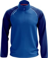 Masita | Sweater Heren Half Zip Sporttrui Dames Korte ritssluiting Trui met duimgaten Ook Kindermaten - ROYAL BLUE - XL