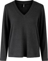 Pieces T-shirt Pccircle Ls Top Bc 17115151 Dark Grey Melange Dames Maat - XL