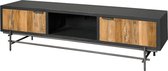 Tv meubel - dynasty tv-meubel 180 cm - naturel, antraciet, bruin