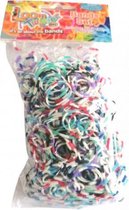 loombandjes tweekleurig junior rubber wit 603-delig