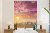 Behang - Fotobehang Gondel - Mist - Venetië - Breedte 170 cm x hoogte 260 cm