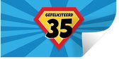 Muurstickers - Sticker Folie - Verjaardag - 35 jaar - Cadeau - 40x20 cm - Plakfolie - Muurstickers Kinderkamer - Zelfklevend Behang - Zelfklevend behangpapier - Stickerfolie
