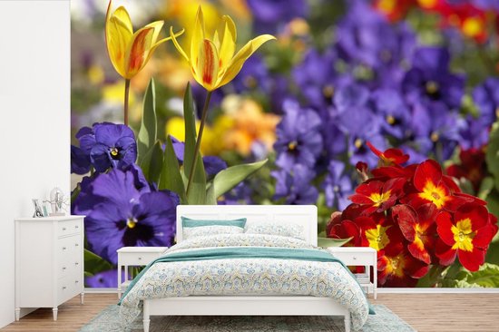 Papier peint - Papiers Papier peint photo Printemps - Fleurs - Couleurs - Largeur 450 cm x Hauteur 300 cm