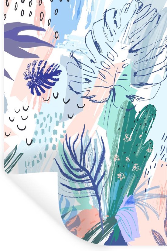 Stickers muraux - Été - Feuille - Tache - 20x30 cm - Film Adhésif