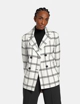 GERRY WEBER Dames Geruite blazer met 3/4-mouwen