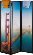 Relaxdays Kamerscherm San Francisco - roomdivider - 179 x 132 cm - scheidingswand - hout