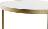 Salontafel - auxiliary table set 2 wood metal 35x35x44 white - metaal