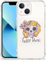 Shockproof Case Geschikt voor iPhone13 mini Telefoonhoesje met doorzichtige rand Boho Skull
