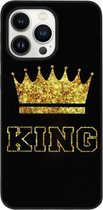 ADEL Siliconen Back Cover Softcase Hoesje Geschikt voor iPhone 13 Pro Max - King Koning