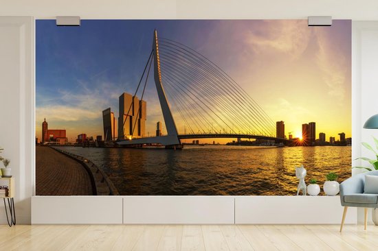 Papier peint - Papiers Papier peint photo Rotterdam - Coucher de soleil - Erasmus - Largeur 500 cm x hauteur 280 cm