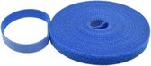 25 Meter 1,5cm Dubbelzijdig Klittenband Blauw Kabelbinder