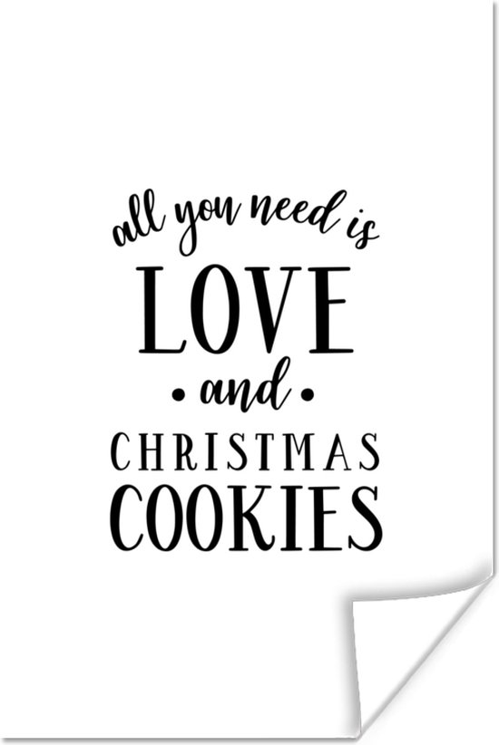 Citation Tout Ce Dont Vous Avez Besoin C Est De L Amour Et Des Biscuits De Noel Blanc Bol Com