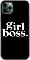 Geschikt voor iPhone 11 Pro Max hoesje - Quotes - Spreuken - Girl boss - Siliconen Telefoonhoesje