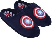 Marineblauwe herenpantoffels met Captain America-schild MAAT 44/45 EU