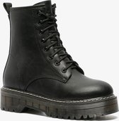 Blue Box dames veterboots - Zwart - Maat 37 - Uitneembare zool