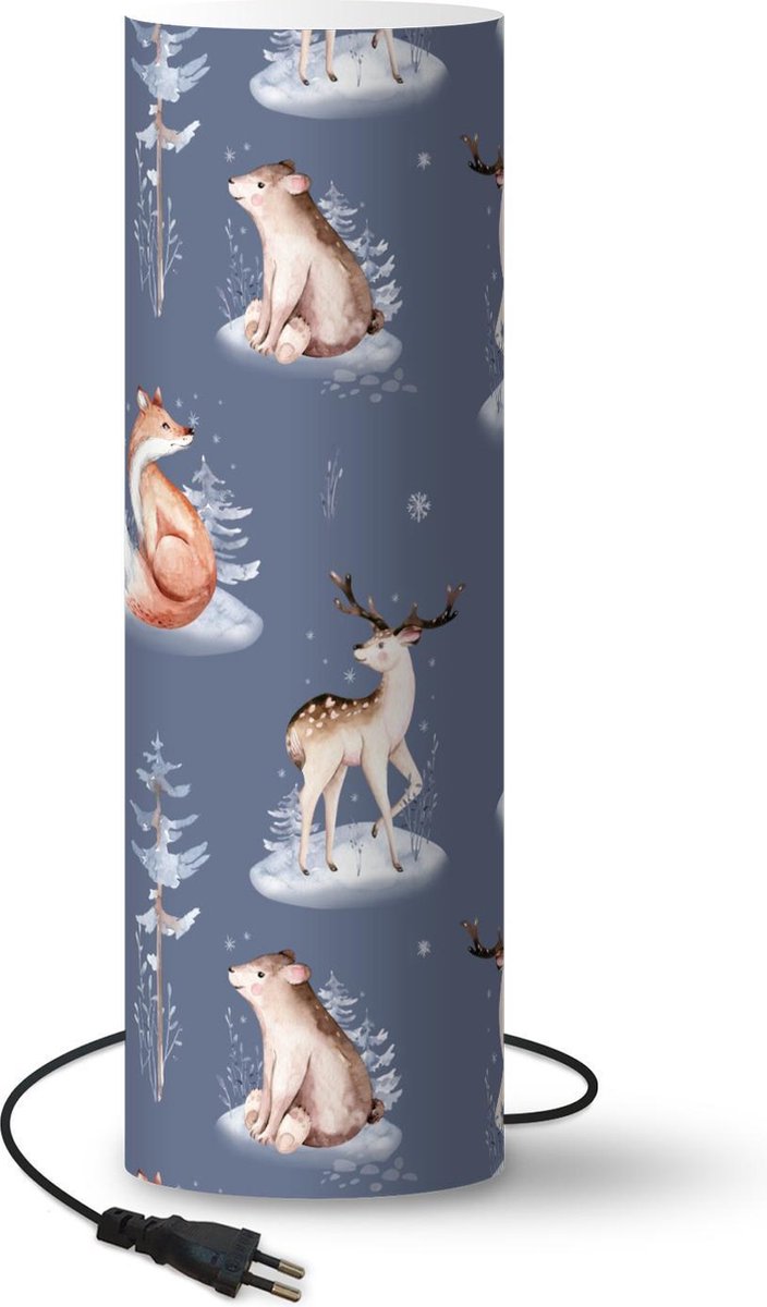 Lamptiger Tafellamp - Winter - Ø 16 Cm - E14 - Multicolor
