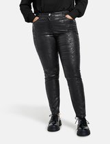 SAMOON Dames Betty Broek met cropped pijpen Black gemustert-48