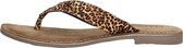 Lazamani Dames slippers Teenslippers - cognac - Maat 37