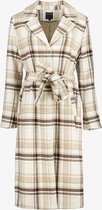 TwoDay dames ruit mantel jas - Beige - Maat L