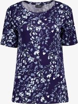 TwoDay dames T-shirt met bloemenprint - Zwart - Maat M