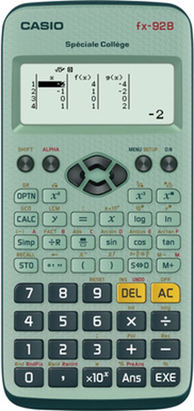 Casio fx-92B Spéciale Collège - Wetenschappelijke rekenmachine (België)