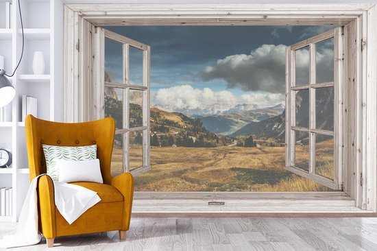 Papier peint - Papier peint photo murale Transparente - Berg - Herbe - Largeur 390 cm x hauteur 260 cm