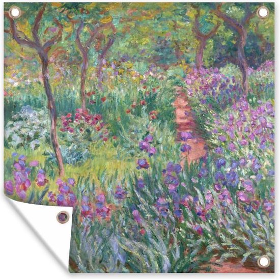 Tuindoek De tuin van de artiest in Giverny - Claude Monet - 100x100 cm