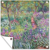 Tuinposters De tuin van de artiest in Giverny - Claude Monet - 50x50 cm - Tuindoek - Buitenposter