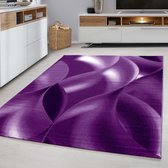 Paars Tapijt Laagpolig Vloerkleed - 80x300cm- Modern - Woonkamer - Salon - Slaapkamer - Eetkamer