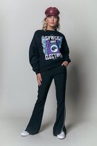 Colourful Rebel Space Trui  Zwart Dames - Loose Fit - Katoen - L