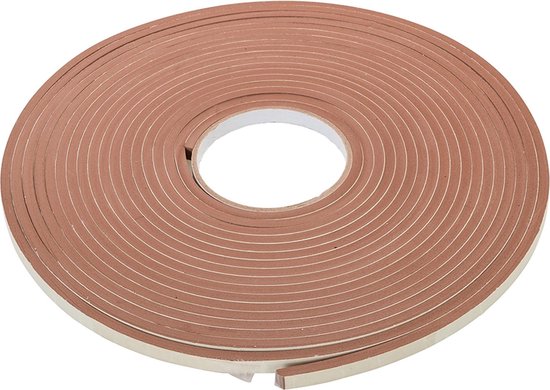 Fixman Zelfklevende EVA Schuim Tochtstrip - 3 t/m 8 mm x 10.5 meter - Bruin