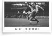 Walljar - AZ 67 - FC Utrecht '80 - Zwart wit poster